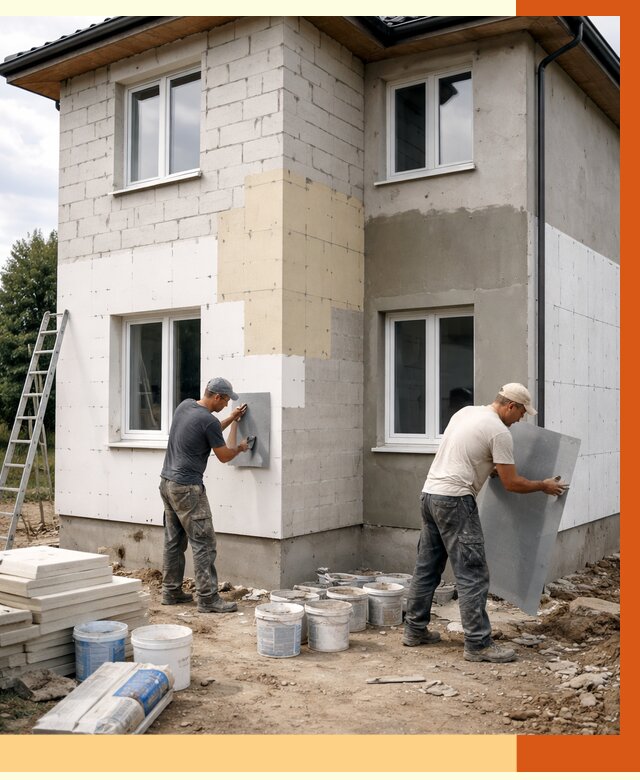 Утепление дома из газобетона в Учалах от 4270 руб./м² — заказать у ТепломастерЧлы