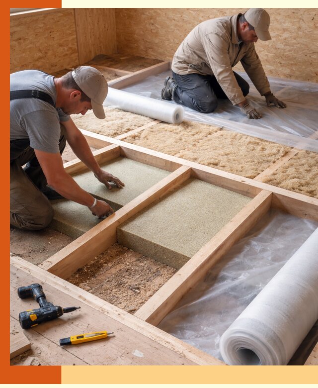 Профессиональное утепление деревянного пола в Учалах